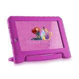 Tablet 7 Polegadas - Android - 1GB Memória RAM - Disney - Princesas - Rosa - Multikids