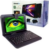 Tablet Amvox Tela 7.0 8GB Quad Core Android 4.4 Wifi 3G ATB 440T Câmera Teclado Case Preto