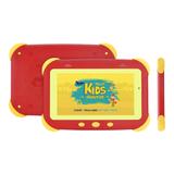 Tablet DL Kids Adventure, Android, Tela 7”, 8GB/1GB, WiFi, Câmera, Proteção de impacto, Vermelho