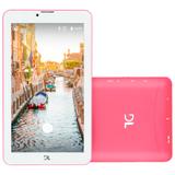 Tablet DL Mobi, 8GB, Dual Chip, 3G, Wi-Fi, Bluetooth, Rosa - TX384