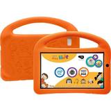 Tablet DL PlayKids 8GB Tela 7" Intel Quad Core Wi-Fi Branco/Laranja - Capa com Alça