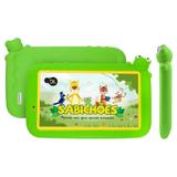 Tablet DL Sabichoes Tela 7" Quad Core 8GB WiFi - Android - Branco - c/ capa de sapo verde TX386BVD