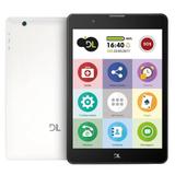 Tablet DL Tab Fácil TX385 , Branco, Tela 7,8", 3G+Wi-Fi, Android 7, 2MP, 8GB