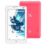 Tablet DL TabPhone 710 TX315, Função Celular, 3G, 7”, 8GB, Android 5.0 - Rosa