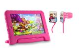 Tablet Infantil com Capa Emborrachada Rosa + Fone da Frozen - Multilaser