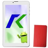Tablet Keen A88 Dual SIM 8GB Tela de 7.0" 2MP/VGA OS 4.4.2 + Capa - Vermelho