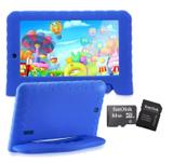 Tablet Kid Pad Infantil Azul Capa Emborrachada + Cartão 32gb - Multilaser