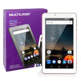 Tablet M7s Plus NB275 Multilaser Memória 8GB 7 Pol Wi-Fi Android 7 Quad Core Câmera 1GB Ram Rosa