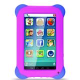 Tablet Multilaser Kid Pad NB195 7, Wi-Fi, 8 GB, Android 4.4, Câmera 2 MP, Preto com Capa Rosa