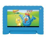 Tablet Multilaser Kid Pad NB278, Wi-Fi, 8 GB, Android 7, Câmera 2 MP, Preto com Capa Azul