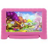 Tablet Multilaser KID PAD Plus 1GB RAM Android 7 Dual Câm 1.3/2MP Tela 7 8Gb Bluetooth NB278 - Rosa