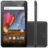 Tablet Multilaser M7 3G Plus Wi-Fi Android 7.0 Dual Câmera Single Chip Preto com 8GB Tela 7" - NB269