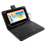 Tablet Multilaser M7S Preto com Teclado e Capa, Quad Core Android 4.4 Kit Kat Câmera 2.0MP Wi-Fi Tela 7 Memória 8GB - NB196