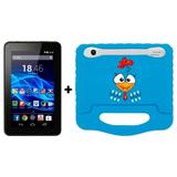 Tablet Multilaser M7s Tela 7 Android 4.4 Quad Core + Capa Galinha Pintadinha Emborrachada