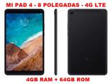 Tablet Xiaomi Mi Pad 4 com tela de 8", Processador Snapdragon 660 Octa Core, Face ID, Full HD, LTE 4G Android 8