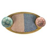 Tabua de bambu c/ 2 bowls de ceramica - Btc decor