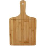Tábua de Bambu Natural Quadrada com Cabo Para Servir 40x24cm - Gs