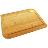 Tábua de Churrasco - Bambu - Alça Silicone - 33x24x1,5cm - Clink