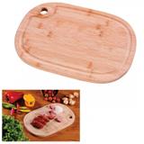 Tabua de Cortar Carne em Bambu Formato Oval Mor