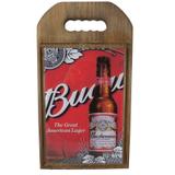 Tábua de Cozinha Madeira e Vidro Budweiser Vintage Concept