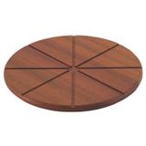 Tabua de madeira jatoba circular para cortar e servir pizza envernizada 300mm tramontina