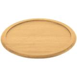 Tabua de madeira tauari circular para suporte de bandeja de pizza envernizada 350mm tramontina