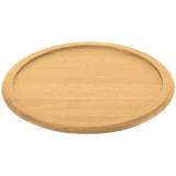 Tabua de madeira tauari circular para suporte de bandeja de pizza envernizada 400mm tramontina