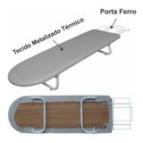 Tabua De Passar Roupa Mesa Portátil Com Porta Ferro - Utilaço