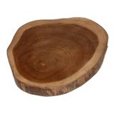 Tábua de Tronco de Eucalipto Para Decoração Rústica 35cm - Madeira e design