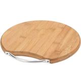 Tábua Redonda Bambu Churrasco Queijo p/ Cortar e Servir 30cm - Daterra