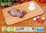 Tabua retangular para churrasco 50cm x 30cm bamboo - mor