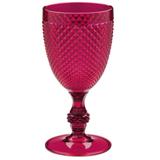 Taça Bico De Jaca Para Vinho 400ml Retrô Acrílico Vermelha - Ou