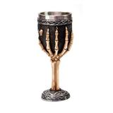 Taça Cálice Caveira Mao Caveira Medieval Inox Resina 3d - Artbel