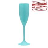 Taça Champanhe Durável Azul Bebê Leitoso 150ml 60 unidades Bezavel - Festabox