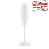Taça Champanhe Durável Branca Leitosa 150ml 60 unidades Bezavel - Festabox