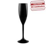 Taça Champanhe Durável Preta Leitosa 150ml 60 unidades Bezavel - Festabox