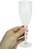 Taça Cristal Champanhe Transparente 220Ml Jogo Com 05 - Dubemfest