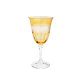 Taça Cristal Lapidada Vinho Ambar 360ml Kleopatra Bohemia