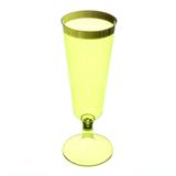 Taça de Acrílico Descartável de Luxo para Espumante Linha Color Olive Decorplastic com 8 un