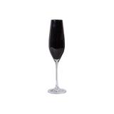 Taça de Champagne em Cristal Prestige 210ml Preta - Casa etna