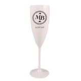 Taça de Champagne Personalizada Casamento Brasão Simples - Aluá festas