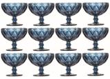 Taça de Sobremesa Coquetel Kit com 12 Diamante Azul 300ml - Class home