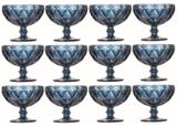 Taça de Sobremesa Coquetel Kit com 12 Diamante Azul 300ml - Class home