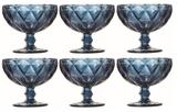 Taça de Sobremesa Coquetel Kit com 6 Diamante Azul 300ml - Class home