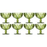 Taça de Sobremesa Coquetel Kit com 8 Diamante Verde 300ml - Class home