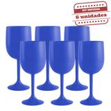 Taça de Vinho Durável Azul Bic 290ml 6 unidades Bezavel - Festabox