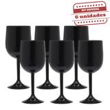 Taça de Vinho Durável Preta Leitosa 290ml 6 unidades Bezavel - Festabox