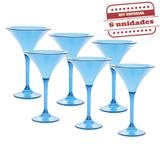 Taça Martini Durável Azul Tiffany 100ml 6 unidades Bezavel - Festabox