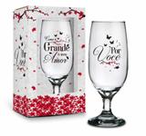 Taça na caixa 300ml - amor - como é grande o meu amor - Brasfoot