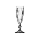 Taça Para Champagne Diamond De Vidro Sodo-Calcico - Transparente - 140ml - 6x19,7x7cm - Lyor